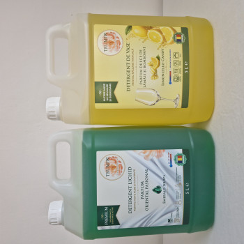 Pachet 2x5L Detergent Rufe Emerald Drops si Detergent Vase Limoncello Candy