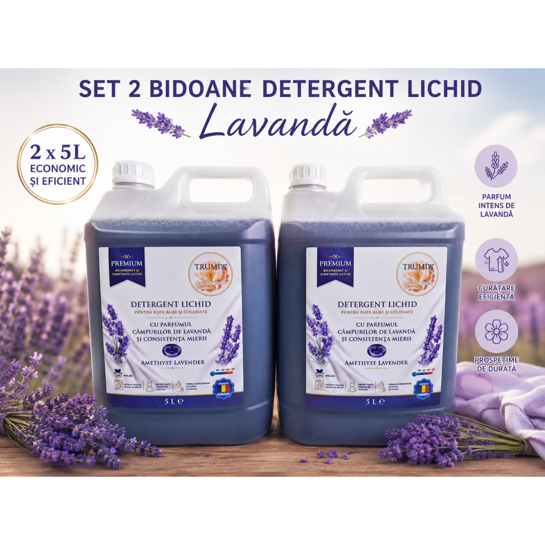 Pachet 2x5L Detergent Rufe AMETHYST LAVENDER