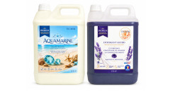 Pachet 2x5L Balsam Rufe AQUAMARINE și Detergent Rufe Amethyst Lavender